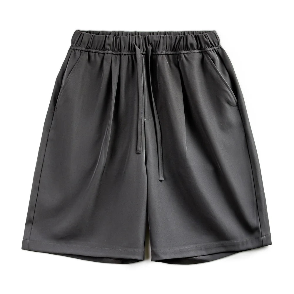 Herren Shorts aus Anti-Falten-Tuch mit elastischer Taille und lockerer Passform
