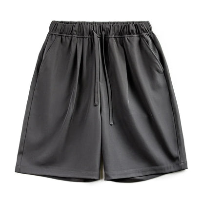 Herren Shorts aus Anti-Falten-Tuch mit elastischer Taille und lockerer Passform