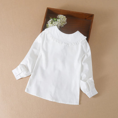 Entzückende weiße bestickte Bluse für Mädchen, speziell für Mädchen im Alter von 5 bis 12 Jahren