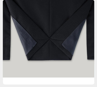 Hochwertiger Herrenanzug aus 50% Wolle: Slim Fit, Tiefblau, Business & Hochzeit, Größe 58-6XL