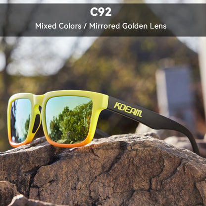 Sonnenbrille polarisiert TR90 Reißverschlussetui Unisex frische Farben