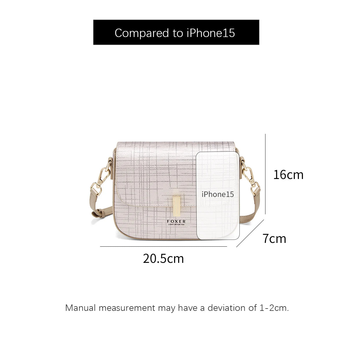 Damen Schultertasche aus Split-Leder mit Luxus-Design