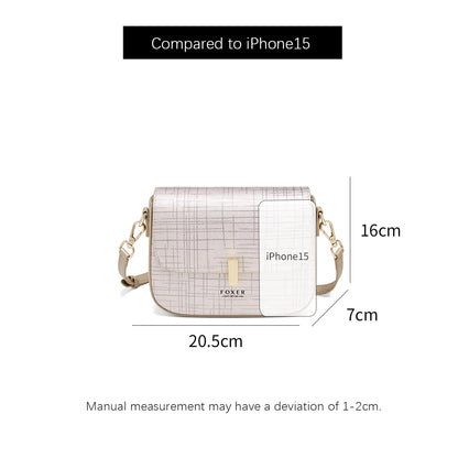 Damen Schultertasche aus Split-Leder mit Luxus-Design