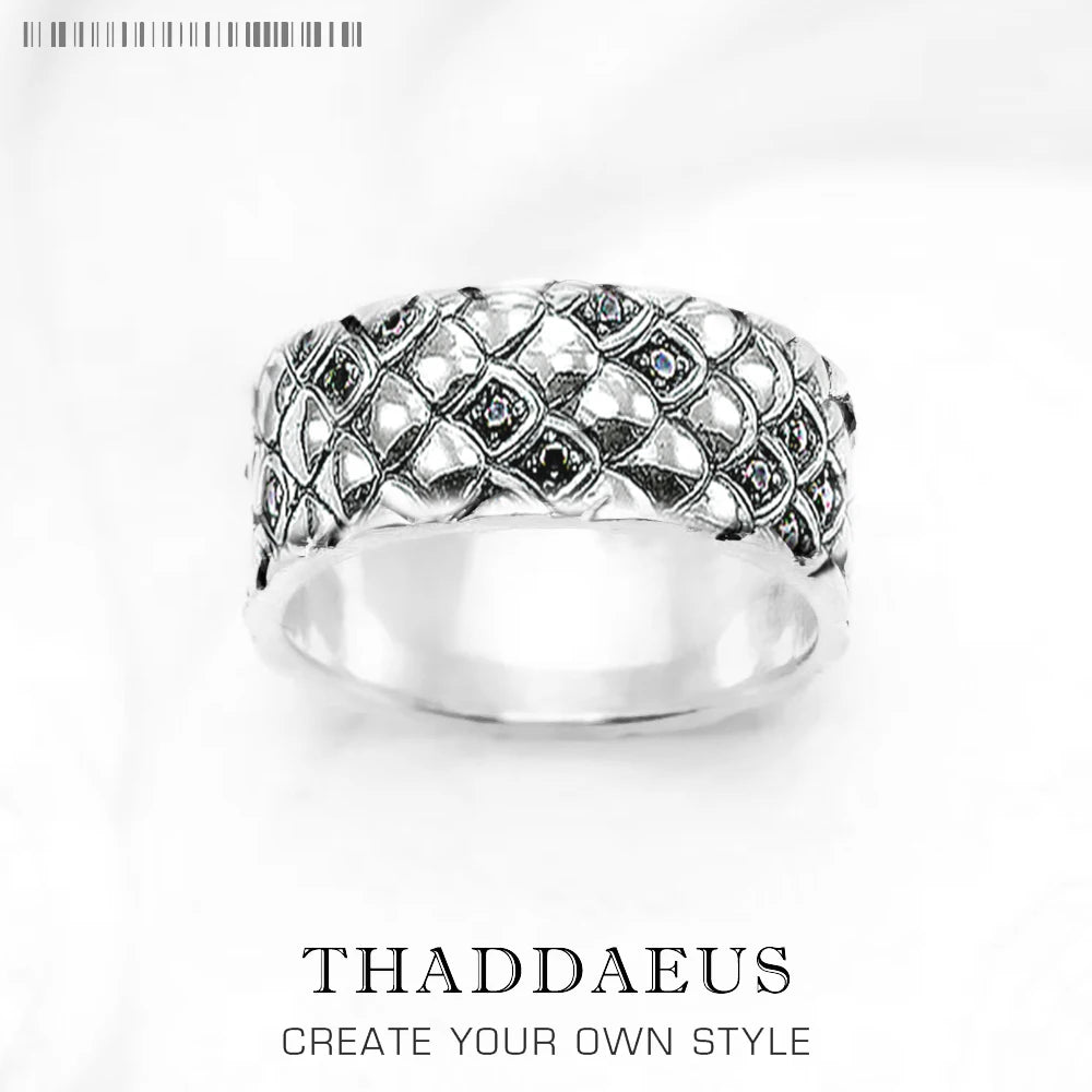 Damen-Ring Schlange Vintage Böhmen aus Sterlingsilber
