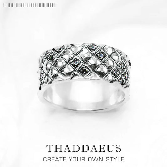 Damen-Ring Schlange Vintage Böhmen aus Sterlingsilber