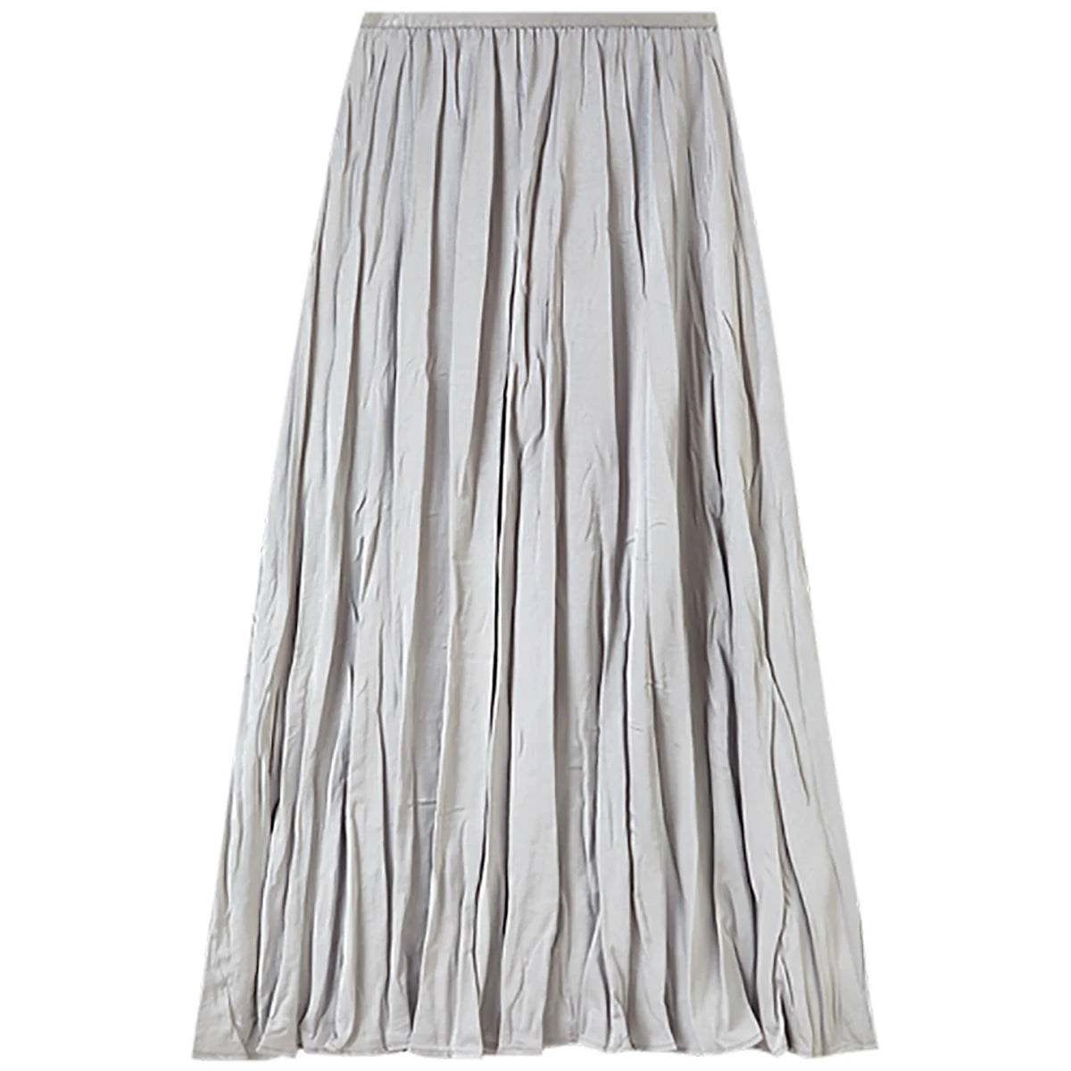 Damen Rock im eleganten A-Linien-Stil mit elastischer Taille und Falten