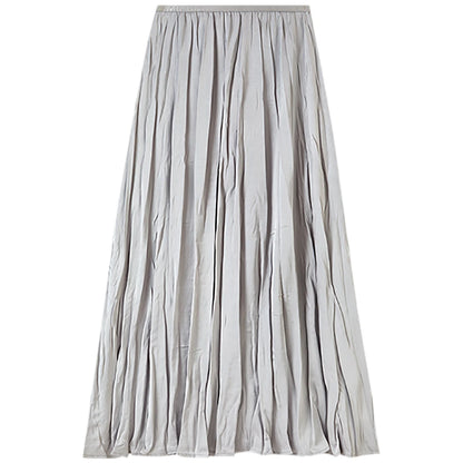 Damen Rock im eleganten A-Linien-Stil mit elastischer Taille und Falten