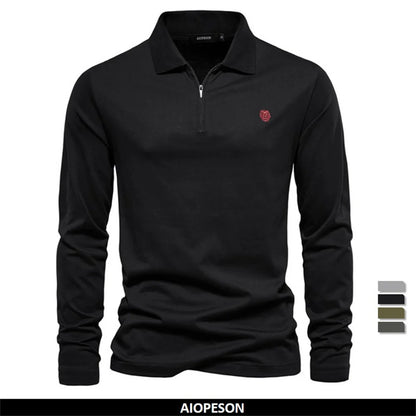 Premium Herren Polohemd Aus Baumwolle Angenehm Warmhalt