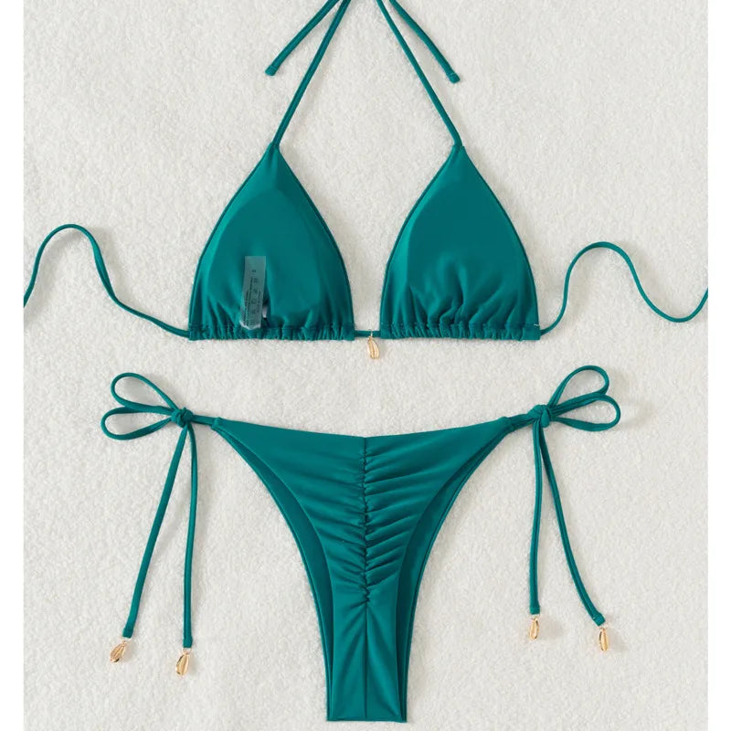 Push-Up-Bikini-Set für Damen mit brasilianischem Schnitt – ideal für Strand und Pool