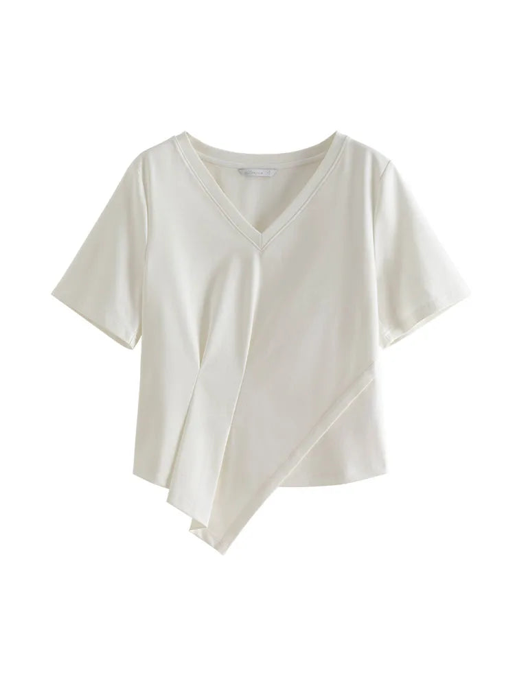 Leichte Sommerbluse mit langen Ärmeln und Streifenmuster in Grün und Rosa – aus Lyocell und Ramie gefertigt