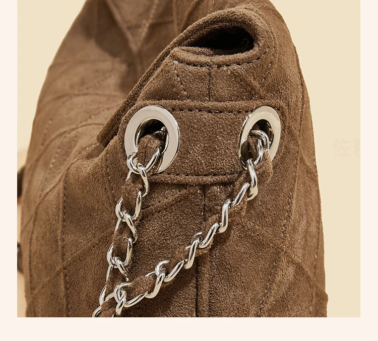 Damen Schultertasche mit großem Fassungsvermögen im Retro-Look