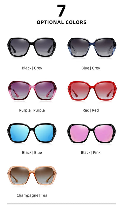 Damen-Sonnenbrille elegant Design Farbverlauf polarisiert UV400