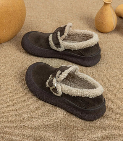 AIYUQI Women Sneakers Winter 2024 New Velvet Genuine Leather Beanie Shoes Women Flat Large Size Women Casual Shoes
