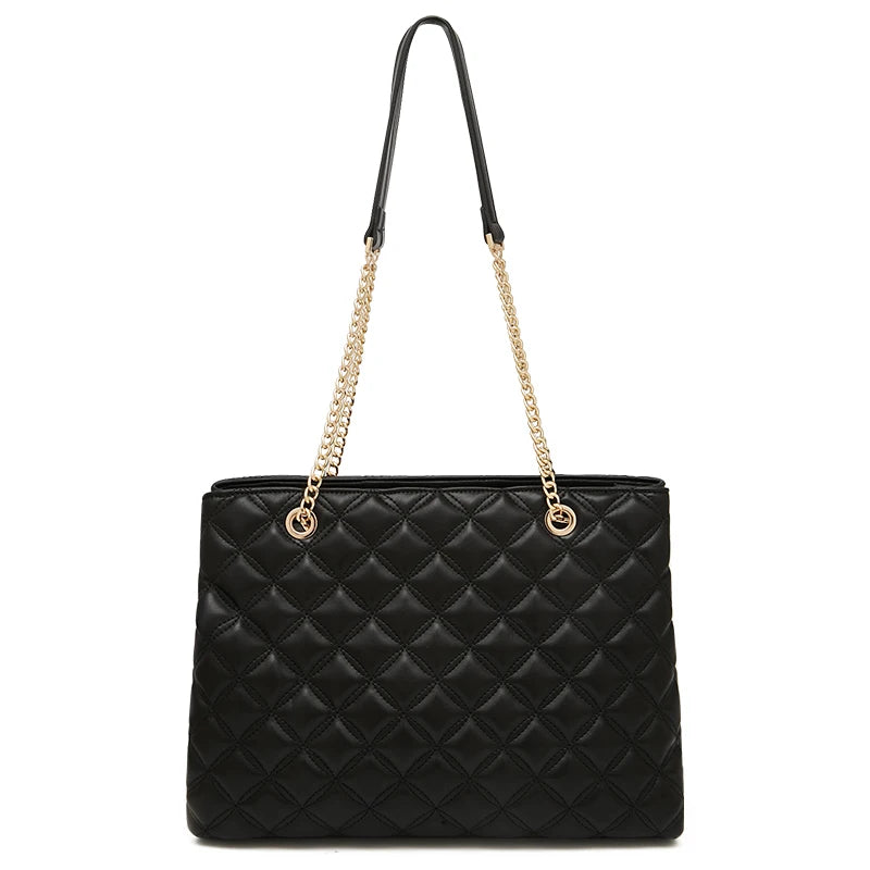 Damen Schultertasche aus PU-Leder Großes Fassungsvermögen Luxus Design