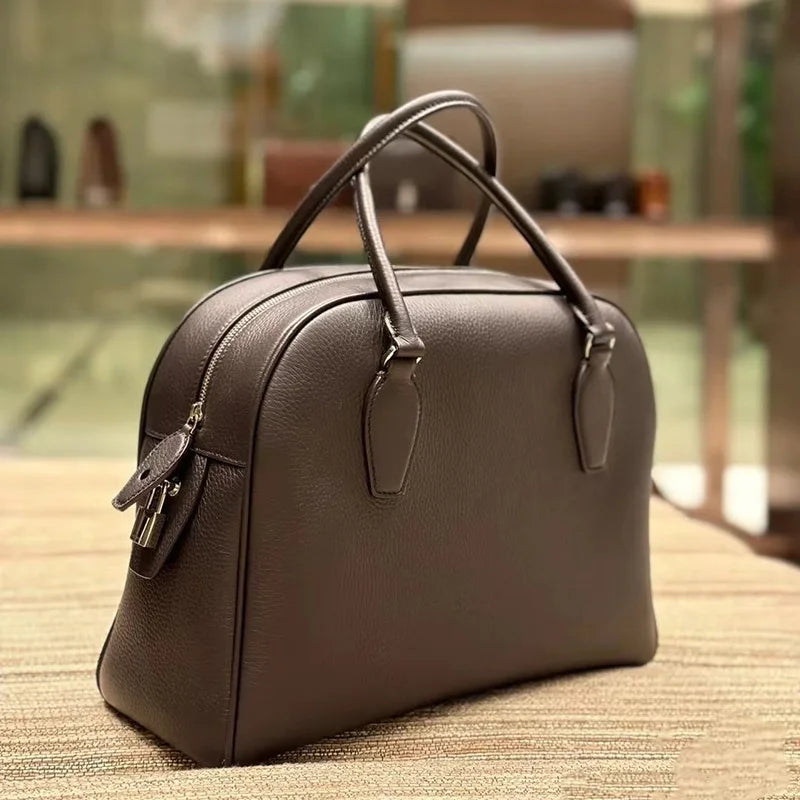 Kalbsleder Top-Handle Handtasche | Minimalistisch