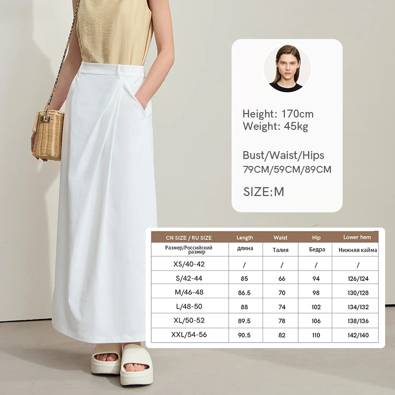 Weißer asymmetrischer Plisseerock mit seitlichem Drapé am Bund, Midi