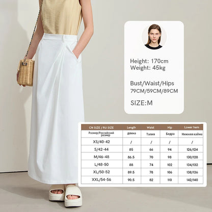 Weißer asymmetrischer Plisseerock mit seitlichem Drapé am Bund, Midi