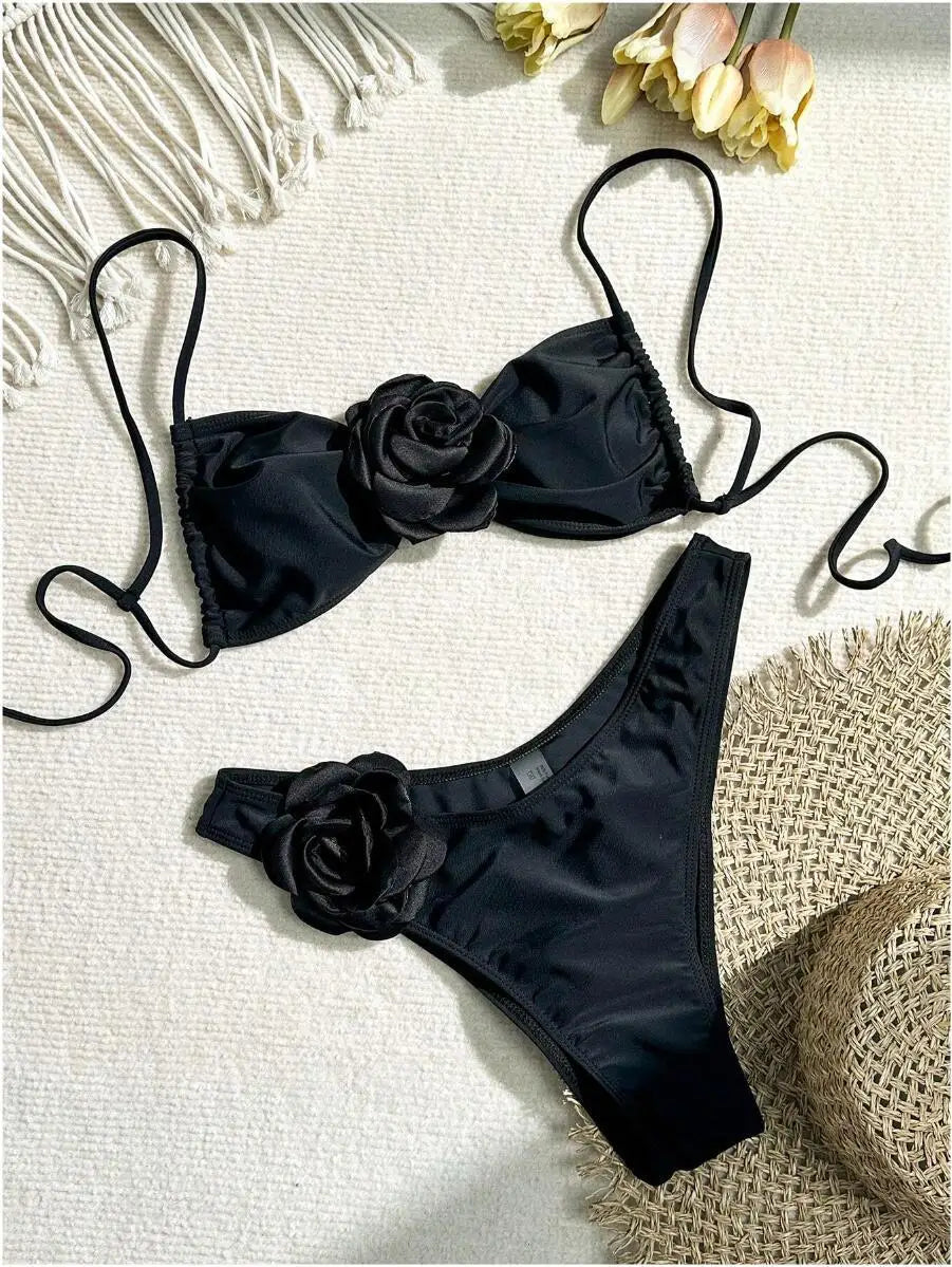 Dreiteiliges Damen-Bikini-Set im brasilianischen Stil – ideal für Strand und Pool
