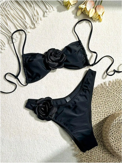 Dreiteiliges Damen-Bikini-Set im brasilianischen Stil – ideal für Strand und Pool