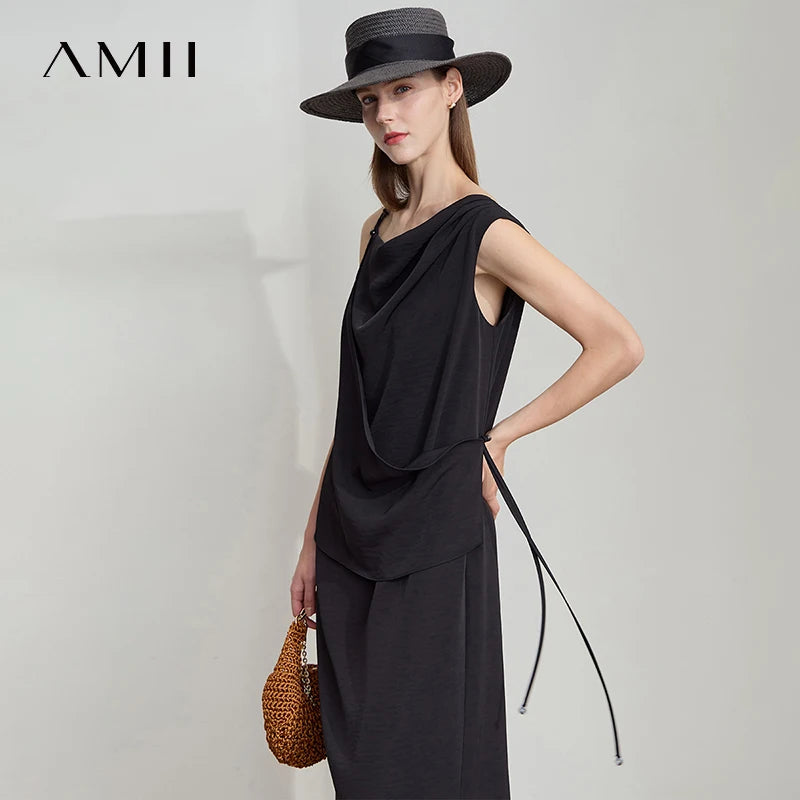 Elegantes Traegerkleid Fur Damen Plissiert Mit Lockerem Sitz Und Modernem Stil