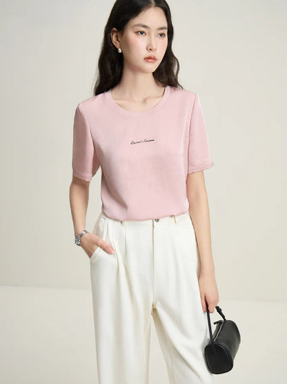 Damen-T-Shirt mit Puppenkragen – lässig, vielseitig und ideal für den Sommer.