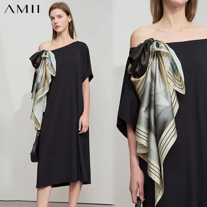 Stilvolles Frauen Freizeitkleid Mit Bequemer Passform Und Sommerdruck