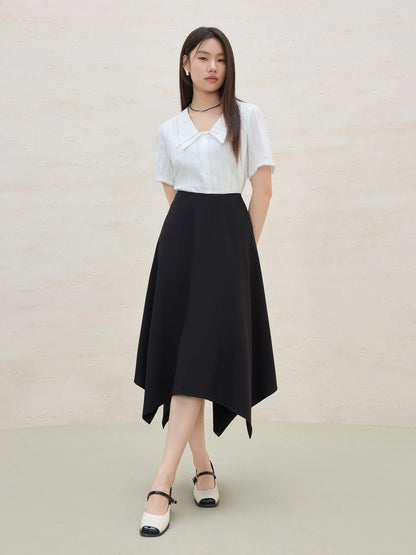 Vielseitige, romantische Damenbluse aus erfrischendem Chiffon – ideal für den Sommer.