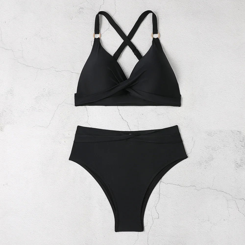 Sexy Damen-Bikini-Set mit Bräunungseffekt – dreiteiliges Badeanzug-Set für Strand und Pool