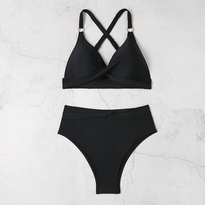 Sexy Damen-Bikini-Set mit Bräunungseffekt – dreiteiliges Badeanzug-Set für Strand und Pool