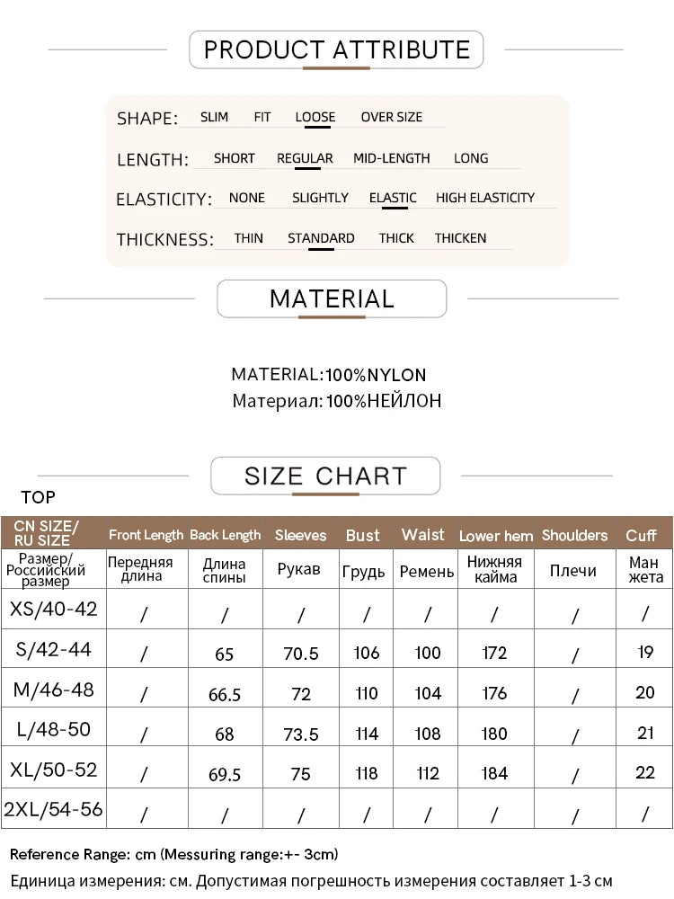 Größentabelle und Materialangaben für AMII Damen-Set aus Pullover und Hose
