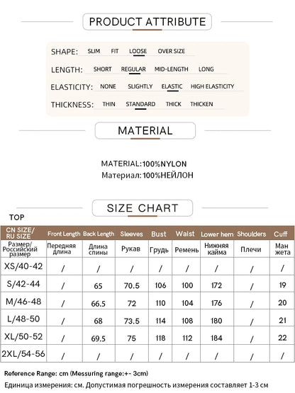 Größentabelle und Materialangaben für AMII Damen-Set aus Pullover und Hose