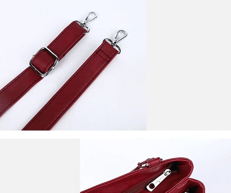 Damen-Handtasche Vintage Schultertasche mit Mehrfachfächern und große Kapazität für iPad und Smartphone