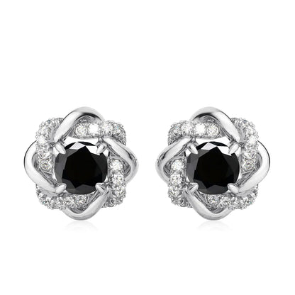 Damen-Moissanit-Ohrringe mit Zertifikat, 2 Karat Rosegold, Davidstern-Design, Luxusschmuck