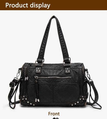 Damen-Handtasche aus weichem Bronzeleder Großes Fassungsvermögen mit Innenfächern Alltagstauglichkeit