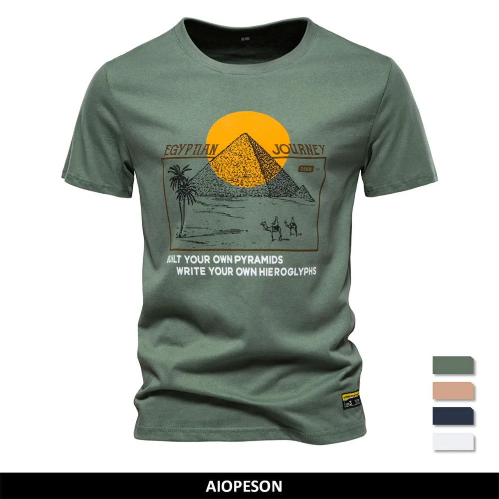 Herren T-Shirt aus Baumwolle mit hochwertigem Druck im lässigen Stil
