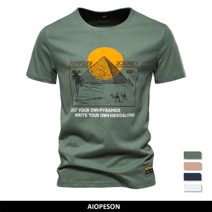 Herren T-Shirt aus Baumwolle mit hochwertigem Druck im lässigen Stil