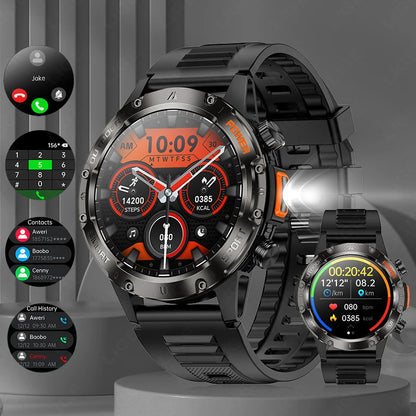 Männer Smartwatch im Outdoor-Design mit Bluetooth und Herzfrequenzmessung