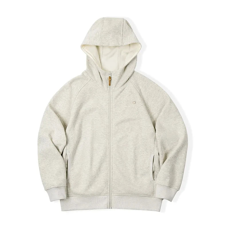 Herren Sportjacke in Grau Polar Fleece Verdickt Warme Sportjacke Reißverschluss