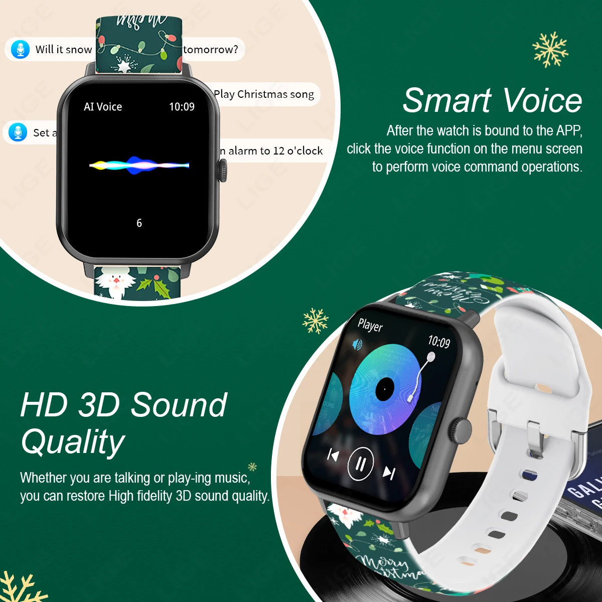 LIGE Neue 1,83 Zoll HD Bildschirm Smart Uhr Bluetooth Anruf Sport Fitness Track Smartwatch Für Huawei Xiaomi Weihnachten Uhr Band