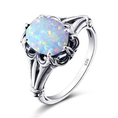 Damen-Eheringe Vintage Stil Aus 925er Sterlingsilber Mit Granatkristall Und Zirkonia