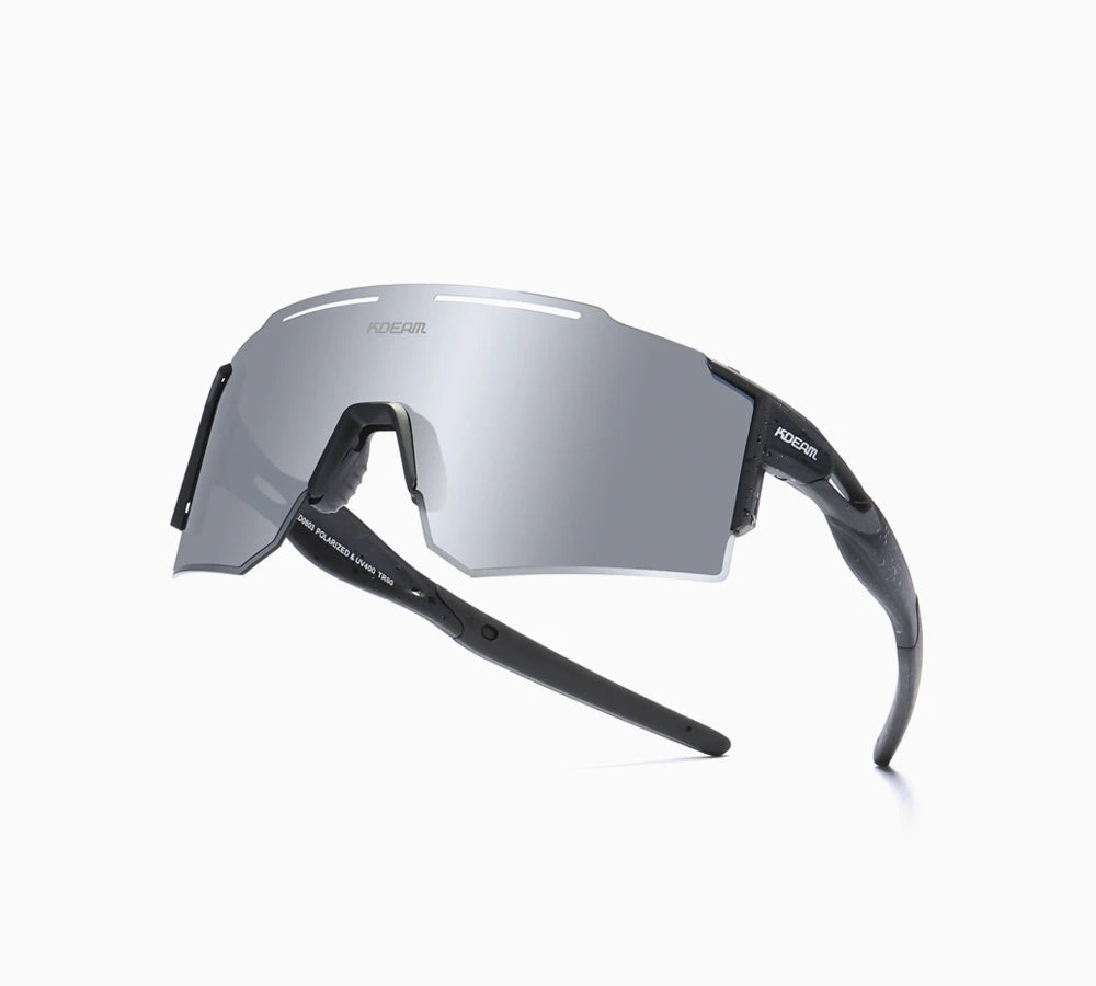 Sonnenbrille Sport TR90 polarisiert 1,2mm Glas Gummisteg winddicht Herren