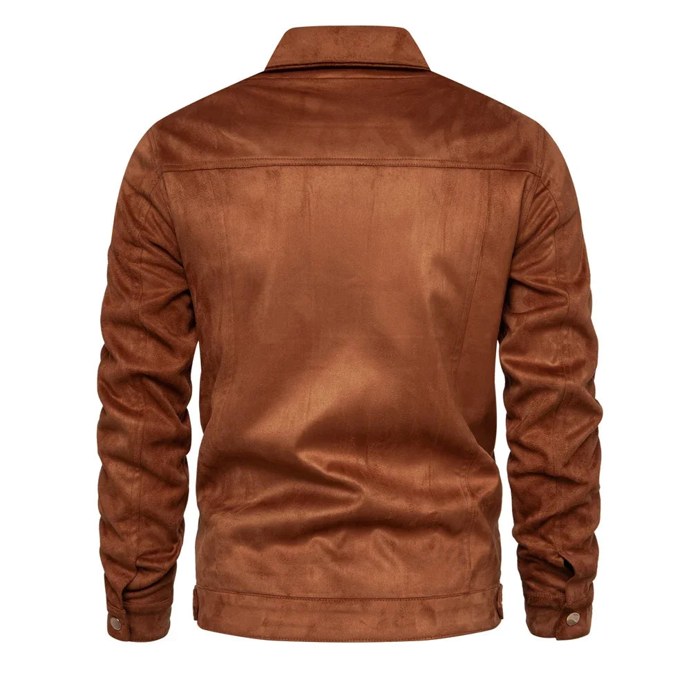 Herbst Winter Wildleder Lederjacke