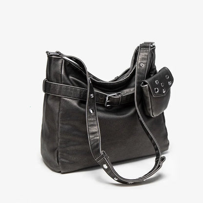 Damen-Schultertasche Vielseitig Geeignet für Alltag in stilvoller Form aus weichem Leder