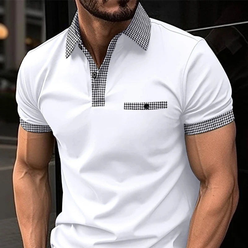 Lässiges Herren-Langarmshirt mit Reverskragen und Schichtoptik – modisch und vielseitig einsetzbar