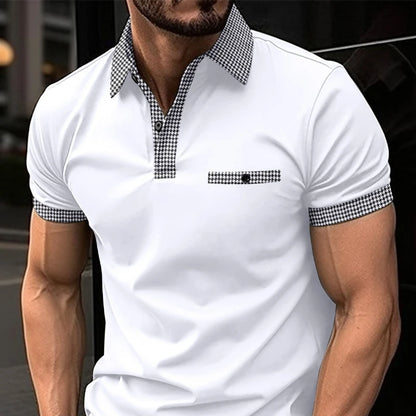 Lässiges Herren-Langarmshirt mit Reverskragen und Schichtoptik – modisch und vielseitig einsetzbar