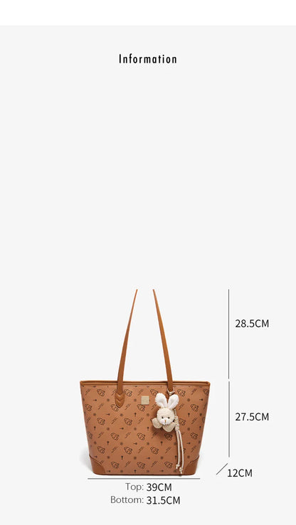 Damen Schultertasche Aus PU-Leder Mit Großer Kapazität Und Alltagslook