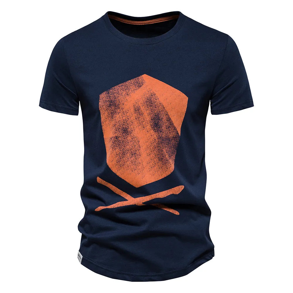 Herren T-Shirt aus Baumwolle mit kurzem Arm für lässige Sommermode