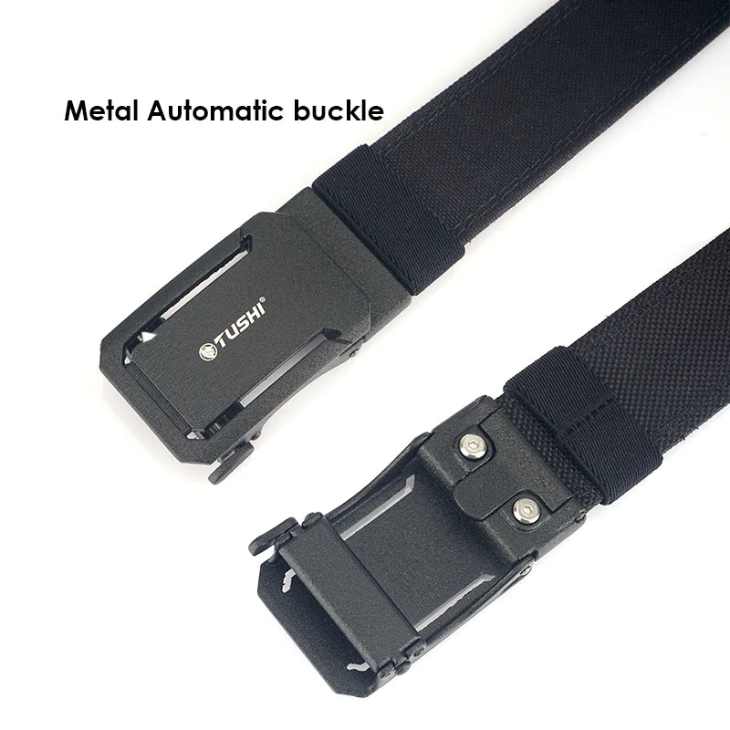 Unisex-Taktischer Gürtel aus Nylon mit Automatischer Schnalle für Outdoor-Einsatz Alltagstauglich