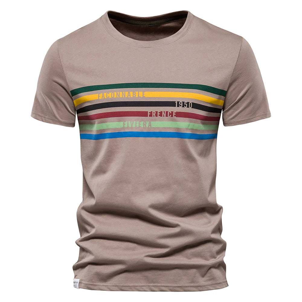 Herren T-Shirt aus Baumwolle im modischen Design für den Sommer