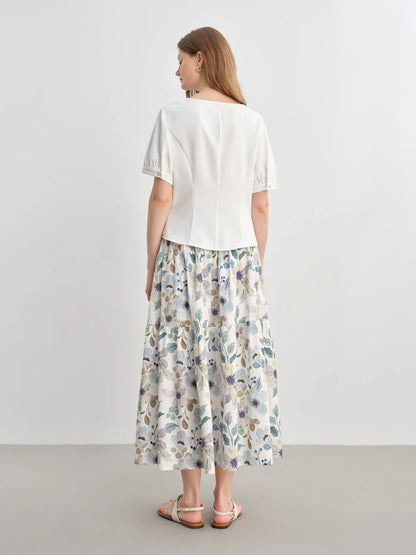 Kurzarm-Stricktop mit Puppenkragen für Damen in Plusgröße – modisch und elegant für den Sommer.